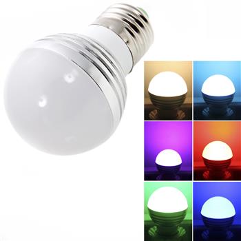 E27 3W RGB Light Bulb 85-265V 