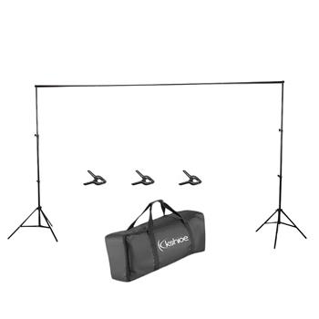 Kshioe 2*3M Backdrop Support Stand Set   3 Fish Mouth Clips Black(Do Not Sell on Amazon)