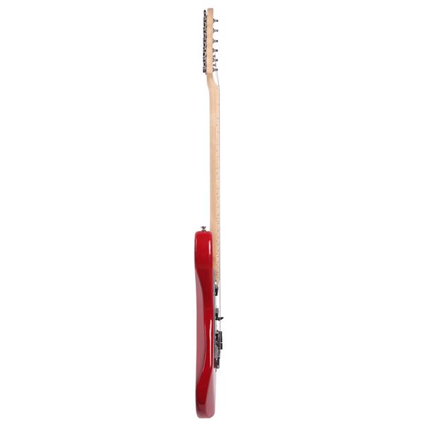 ST Stylish Electric Guitar with Black Pickguard Red