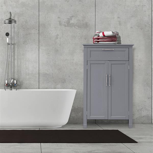 A Smoke Double Door Cabinet Gray