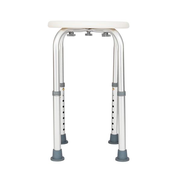 8 Levels Adjustable Aluminum Alloy Elderly Round Shower Stool