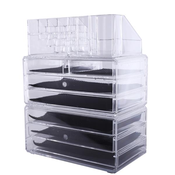 SF-1122-1 Cosmetics Storage Rack with 2 Small & 5 Large Drawers Transparent