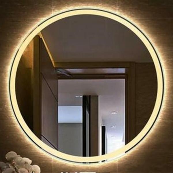 Round Touch LED Bathroom Mirror, Tricolor Dimming,  Brightness Adjustment -20"