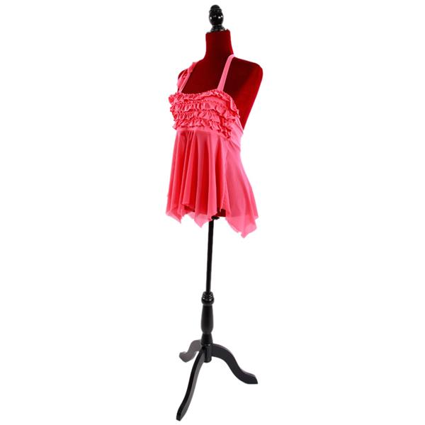 Half-Length Foam & Brushed Fabric Coating Lady Model for Clothing Display Red