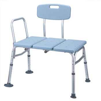 3 Blow Molding Plates Aluminium Alloy Elderly Bath Chair BLUE