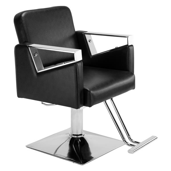 Classic Square Barber Chair Boutique Grooming Chair Black