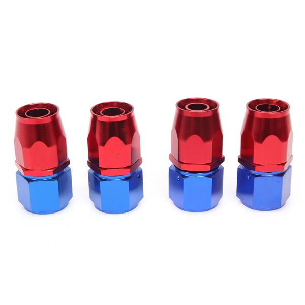 10AN 20-Foot Universal Silver Fuel Pipe   10 Red and Blue Connectors