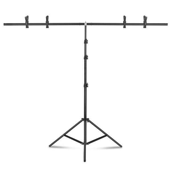 T-Shape Backdrop Stand with 150cm Crossbar & Clamps & Carry Bag(Do Not Sell on Amazon)