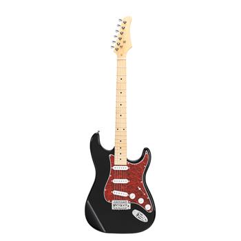 ST3 Stylish Pearl-shaped Pickguard Electric Guitar Black & Red