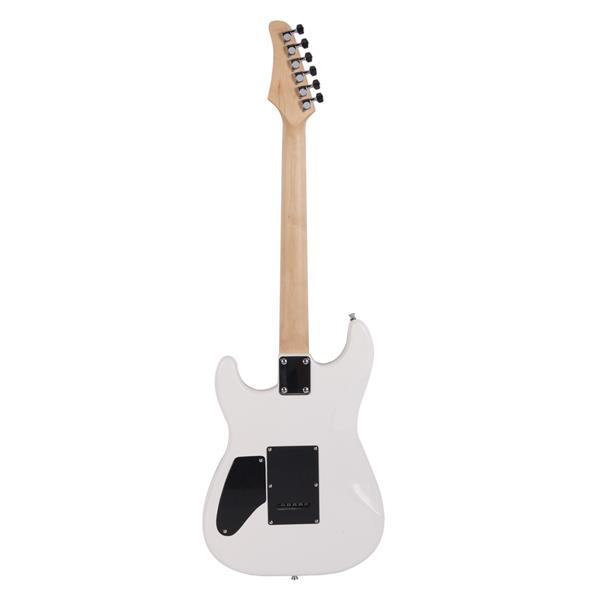 Lightning Style Electric Guitar with Power Cord/Strap/Bag/Plectrums Black & White