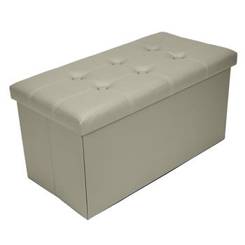 FCH PU Leather Footstool with Leather Footstool Gray 76*38*38cm