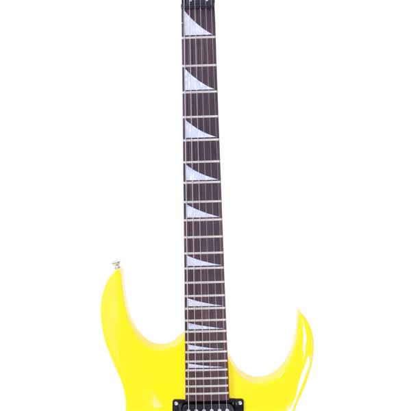 Novice Entry Level 170 Electric Guitar HSH Pickup   Bag   Strap   Paddle   Rocker   Cable   Wrench Tool Yellow
