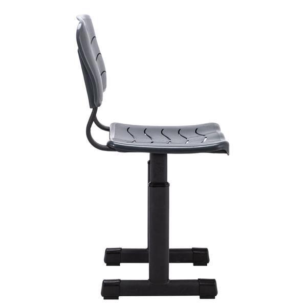 学生桌椅套装A款 黑烤漆 白色面 灰黑塑料【60x45x(67.5-76)cm】-11