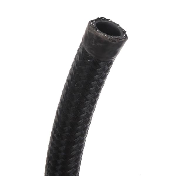 8AN 12-Foot Universal Black Fuel Hose   6 Black Connectors