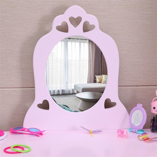 Children's Single Mirror Single Draw Curved Foot Dresser Purple