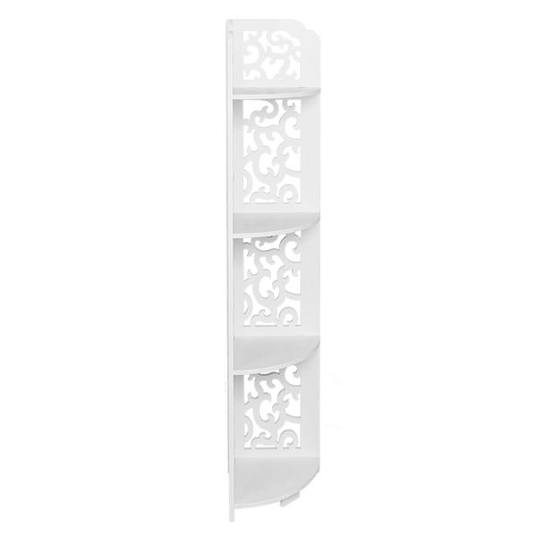 Daqing Carving Style Waterproof 120-Degree Angle 4 Layers Bathroom Cabinet Shelf White