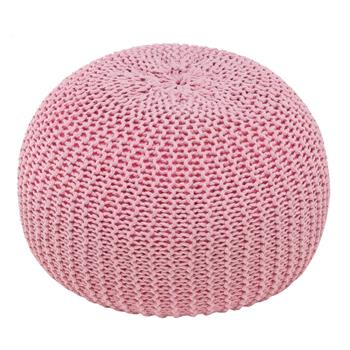 Hand-woven Sofa Footstool, Futon, Pink(50*50*35cm)