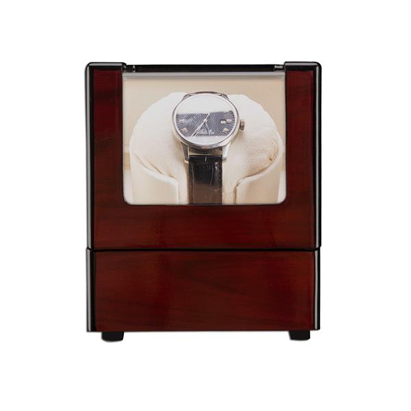 Single Watch Winder Automatic Rotation Wood Display Case Storage Organizer