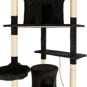 80\\" Solid Cute Sisal Rope Plush Cat Climb Tree Cat Tower Black