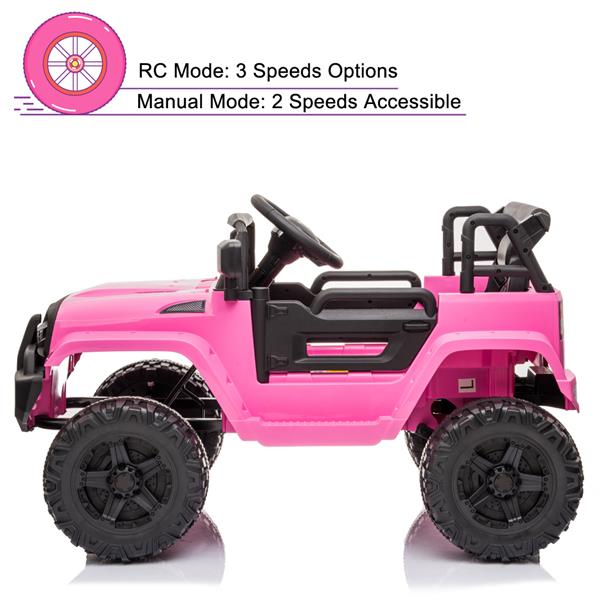 LEADZM LZ-922 Electric Car Dual Drive 35W*2 Battery 12V4.5AH*1 with 2.4G Remote Control Pink