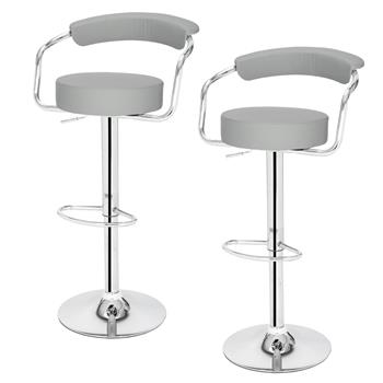 SSJ-105 High-grade Round Back Cushion Bar Stool Grey