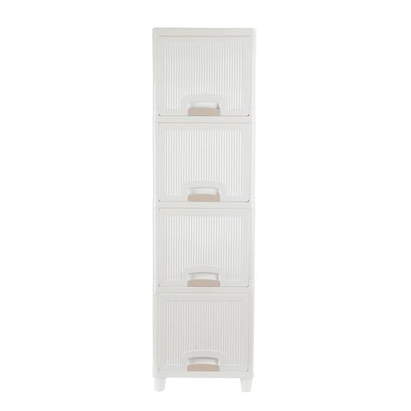 4-Tire Storage Cabinet with 2 Drawers Organizer Unit for Bathroom Bedroom