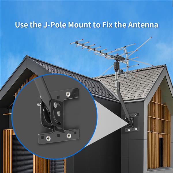 TA-001 360°Rotation UV 45-230MHz/470-860MHz 15-22dB Outdoorn Antenna Black