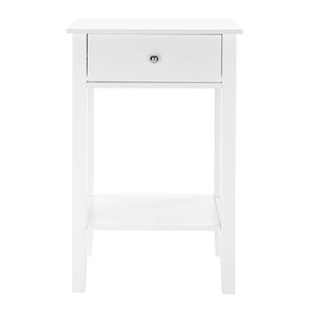 Two-layer Bedside Table Coffee Table with Drawer White