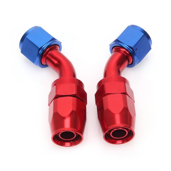 10AN 20-Foot Universal Silver Fuel Pipe   10 Red and Blue Connectors