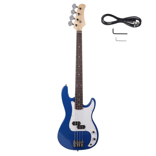 Exquisite Burning Fire Style Electric Bass Guitar Blue