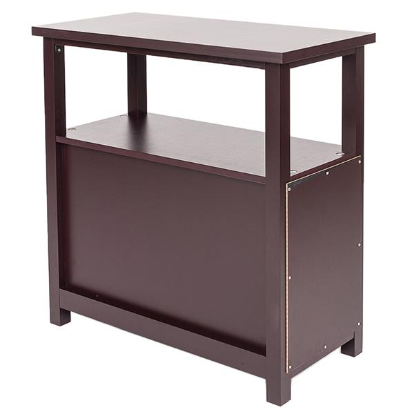 Double-tier Coffee Side Table with Two Drawers Coffee