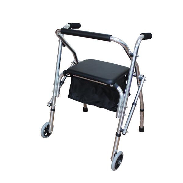 Aluminum Tube Walker With Seat Cushion 4202 Silver