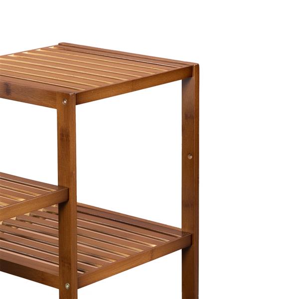100% Bamboo High-grade Plant Shelf Multi-Functional 9-layer Shelf Flower Pot Shelf Display Shelf 96 * 90 * 33cm-Dark Brown