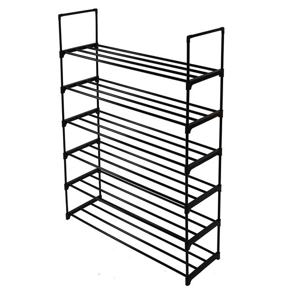 6 Tiers Shoe Rack Shoe Tower Shelf Storage Organizer For Bedroom, Entryway, Hallway, and Closet Black Color