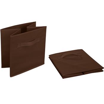 6pcs High Quality Non-woven Fabrics Storage Boxes Brown