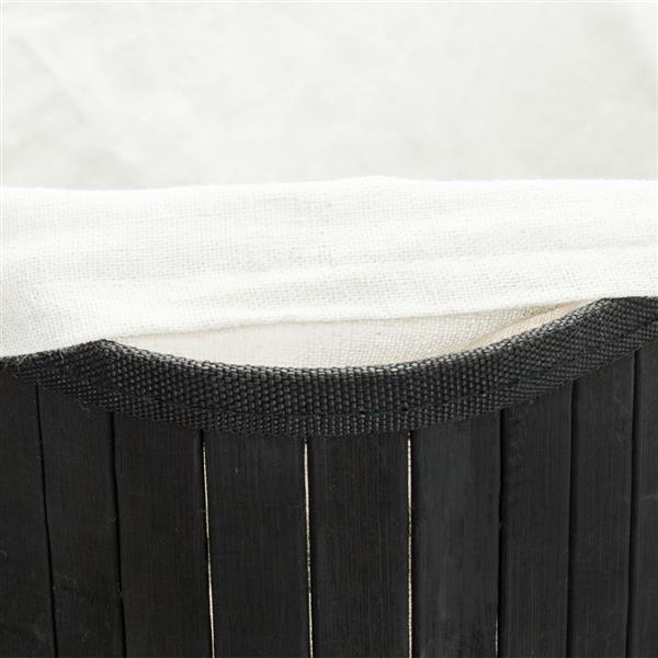 Flip Type Bamboo Folding Basket Body Black