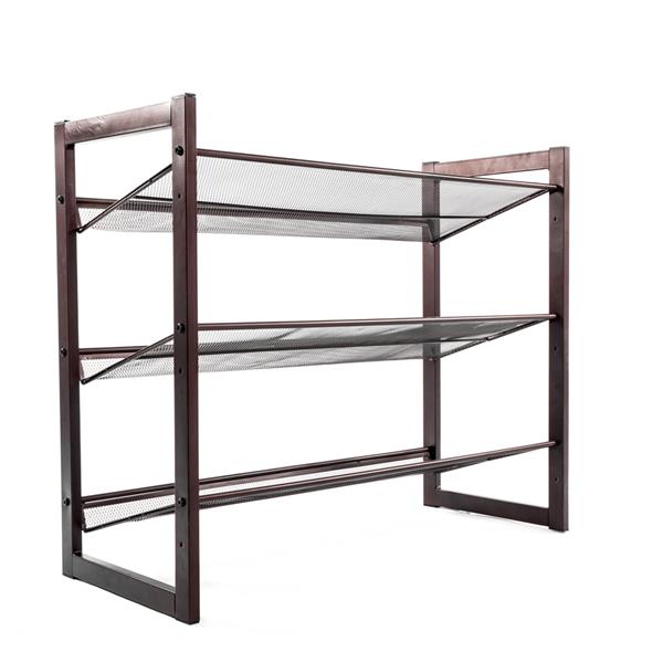 3-layer Iron Oblique Plane Shoe Rack Chromeplate