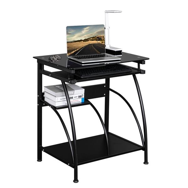 Exquisite Integrated Stalinite Computer Desk 307B Black