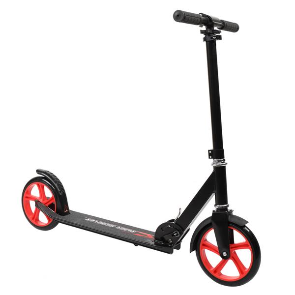 Foldable Three-wheel Scooter Black Red