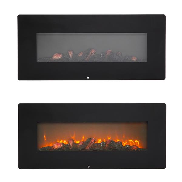 SF310-42AX 42 Inch 1400W Wall Hanging / Fireplace Single Color / Fake Wood / Heating Wire / With Small Remote Control Black