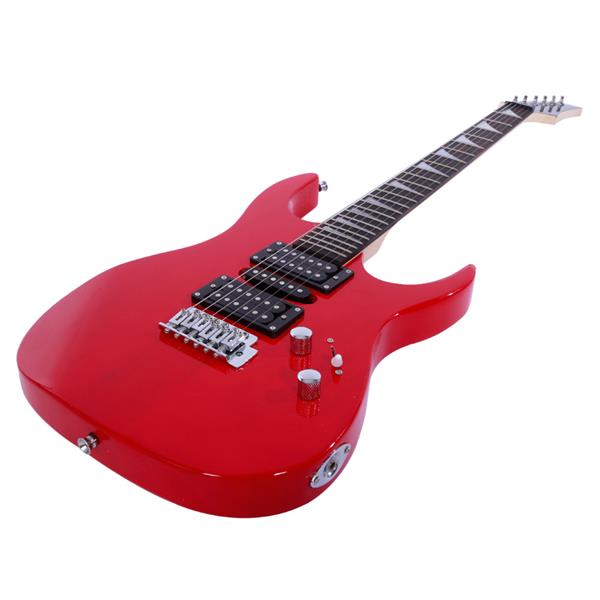 Novice Entry Level 170 Electric Guitar HSH Pickup   Bag   Strap   Paddle   Rocker   Cable   Wrench Tool Red