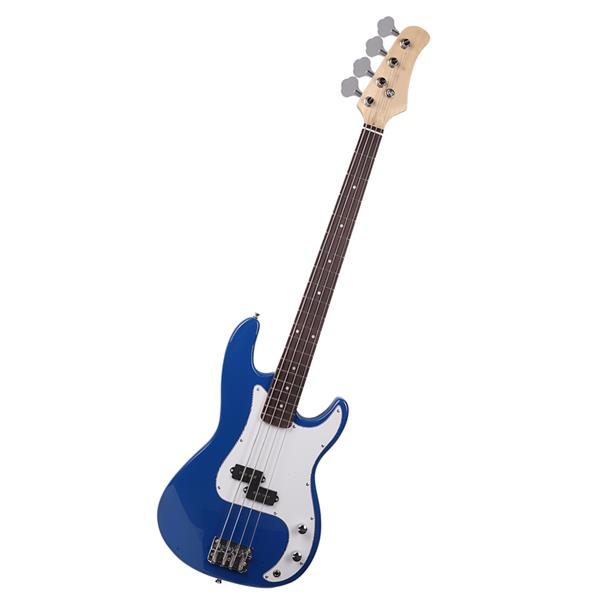 Exquisite Burning Fire Style Electric Bass Guitar Blue