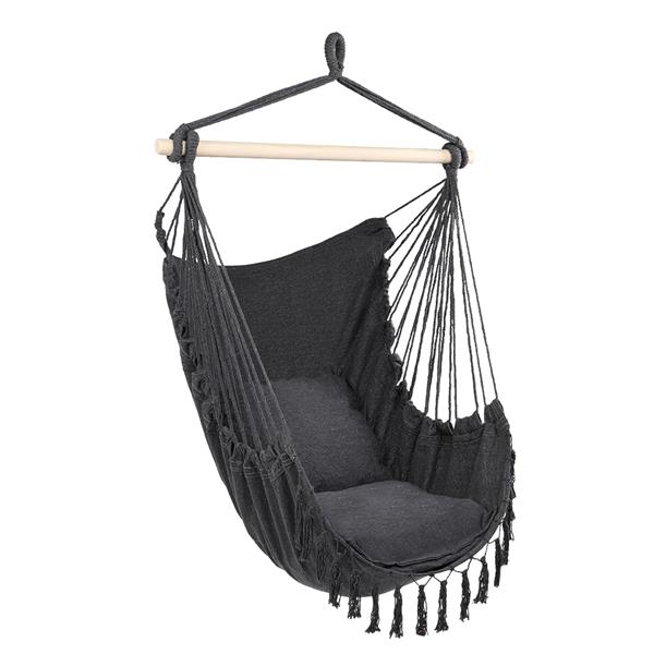 1.5*1.2m Tassel Plus Pillow Hanging Chair Gray