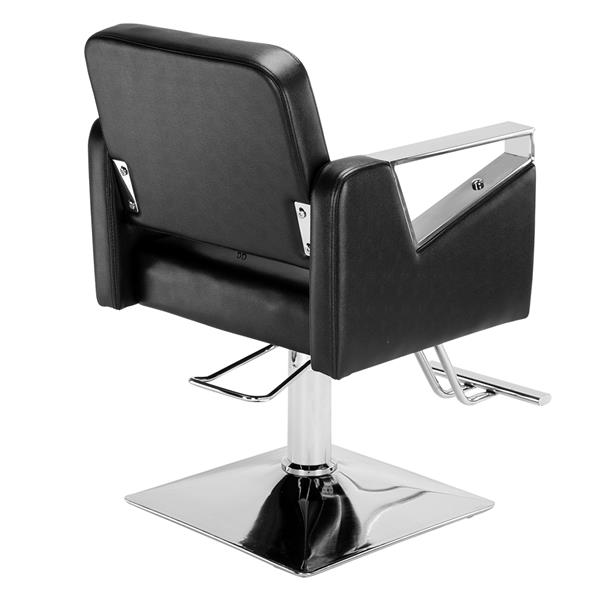 Classic Square Barber Chair Boutique Grooming Chair Black