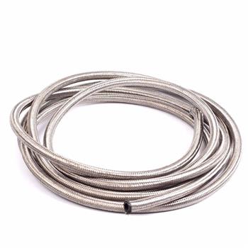 8AN 10Ft General Type Stainless Steel Braided Fuel Hose Silver
