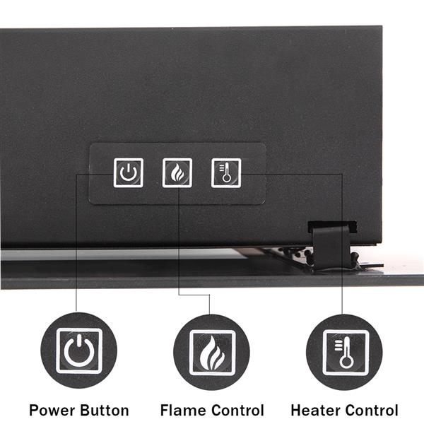 SF310-42AX 42 Inch 1400W Wall Hanging / Fireplace Single Color / Fake Wood / Heating Wire / With Small Remote Control Black