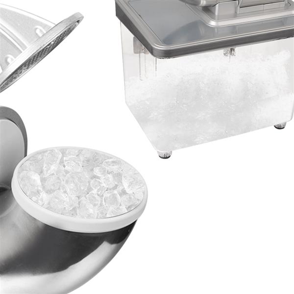 BY-300XTD 120V 350W Commercial Removable Dual Blades Electric Ice Crusher Silver