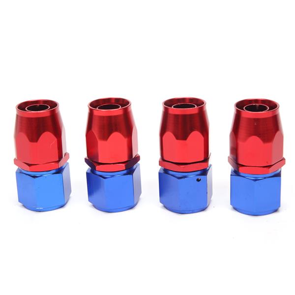 10AN 16-Foot Universal Silver Fuel Pipe   10 Red and Blue Connectors