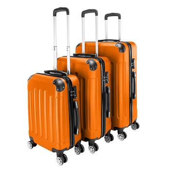 3-in-1 Portable ABS Trolley Case 20\\" / 24\\" / 28\\" Orange