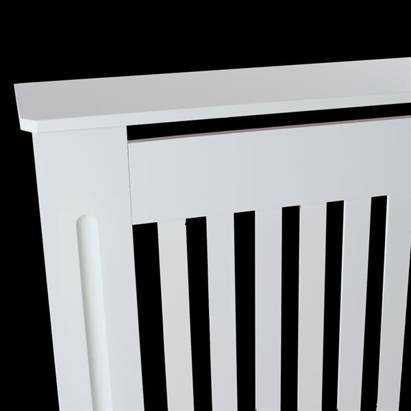 Simple Traditional Design Ventilated E1 MDF Board Vertical Stripe Pattern Radiator Cover White L
